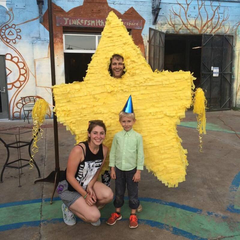 custom yellow star piñata for music video